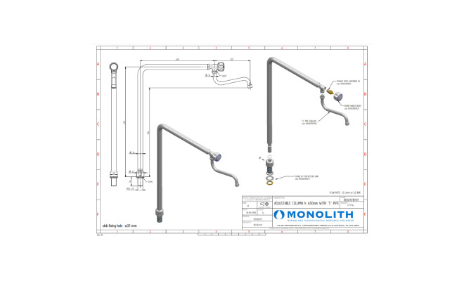 Стойка с краном для подачи воды Monolith ATENA R0601010101
