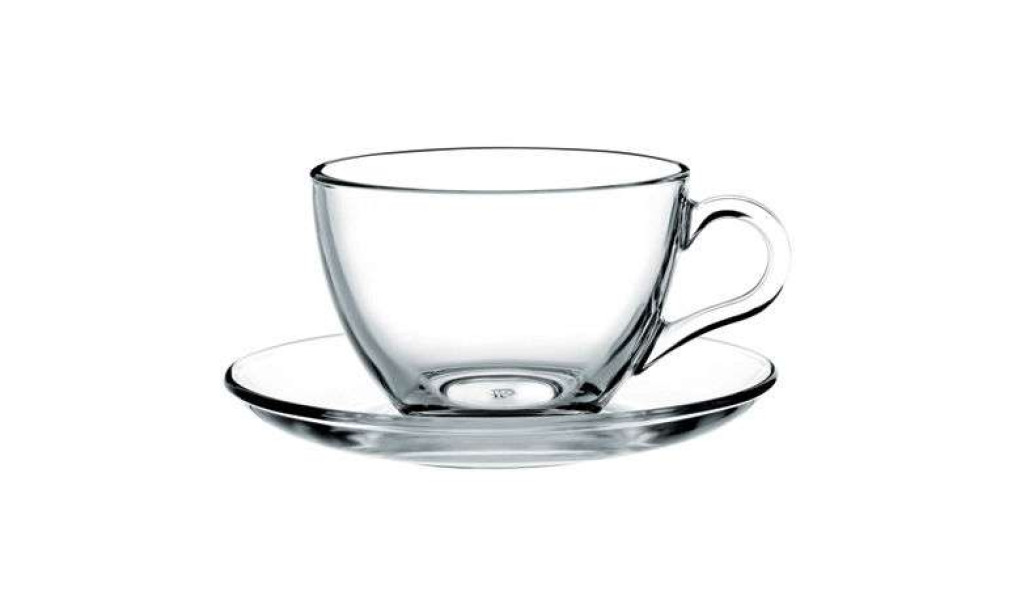 Чашка з блюдцем Pasabahce Basic 215 мл (97948)