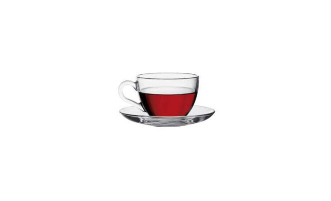 Чашка с блюдцем Pasabahce Basic 90 мл (97984)