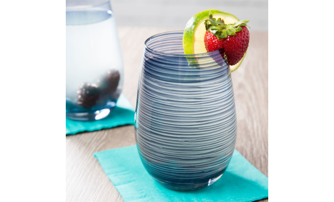 Стакан Stoelzle Twister Smoky Blue голубой 465 мл