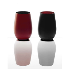 Склянка Stoelzle Red&Black матова-чорна/червона 465 мл