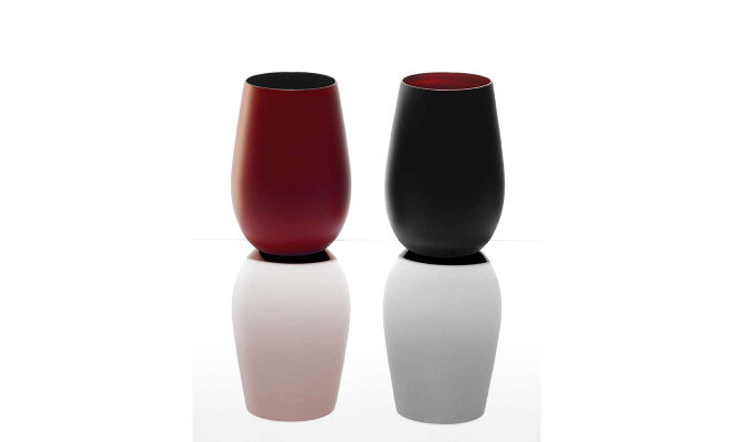 Стакан Stoelzle Red&Black матовый-черный/красный 465 мл