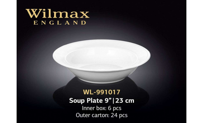 Wilmax Тарелка 1017 глубокая круглая 230 мм