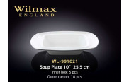 Wilmax Тарелка 1021 глубокая квадратная 250 мм