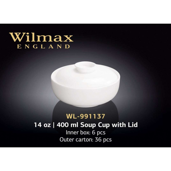 Wilmax Бульонная чашка с крышкой 400 мл