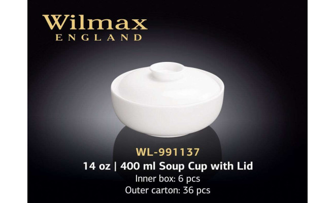 Wilmax Бульонна чашка з кришкою 400 мл