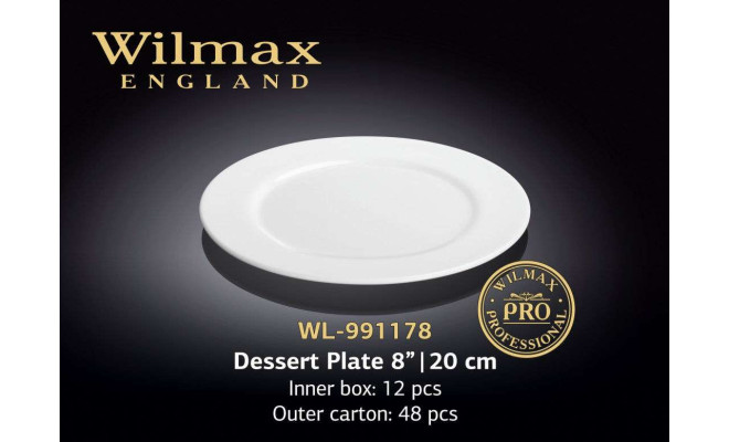 Wilmax Тарілка кругла з бортом 200 мм Pro