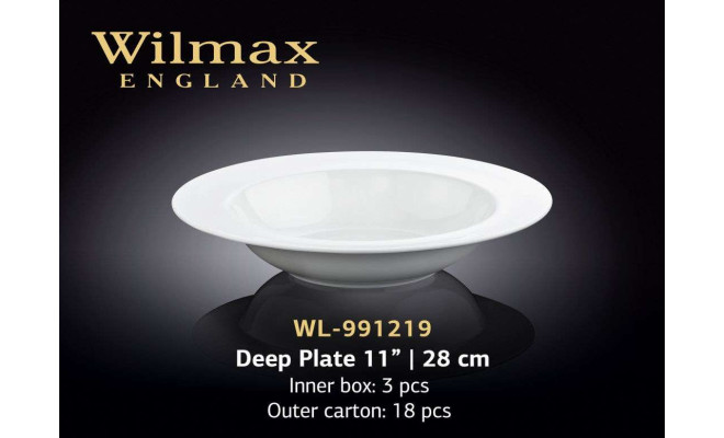 Wilmax Тарілка глибока кругла 280 мм