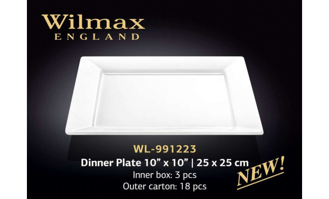 Wilmax Тарілка квадратна 250х250 мм