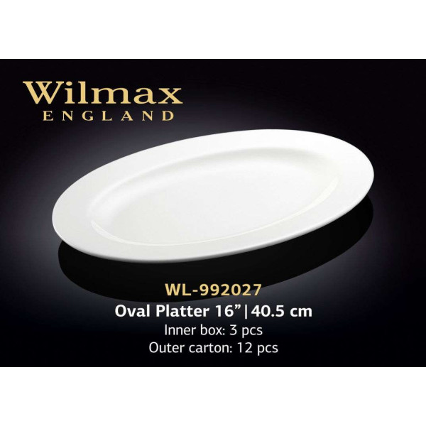 Wilmax Блюдо овальное с бортом 405 мм
