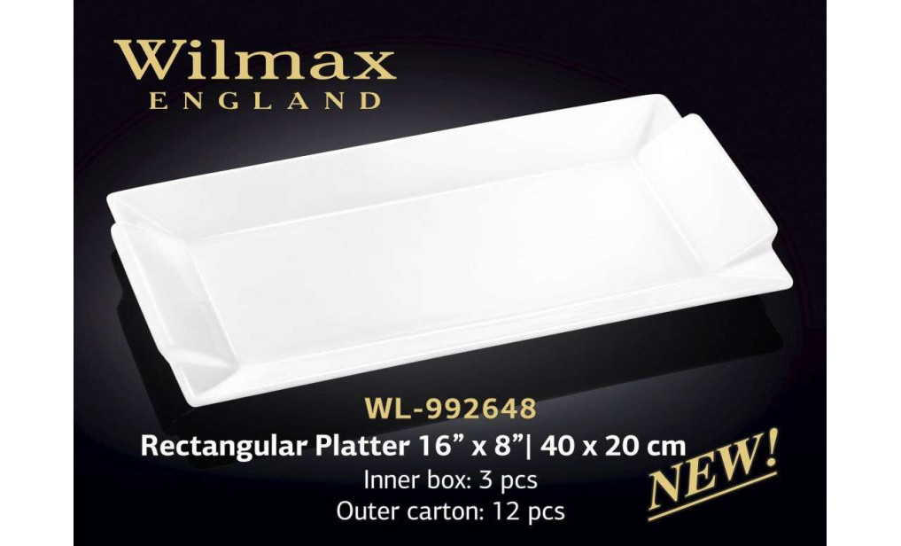 Wilmax Блюдо прямокутне 400х200 мм