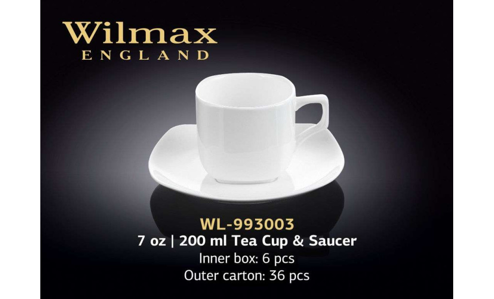 Wilmax Чашка чайна з блюдцем 200 мл