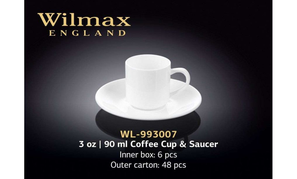 Wilmax Чашка кавова з блюдцем 90 мл