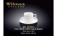 Wilmax Чашка кавова з блюдцем 90 мл Color (в  подарунковій упаковці)