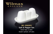 Wilmax Набір сіль, перець і зубочистки на підставці (4 предмета)