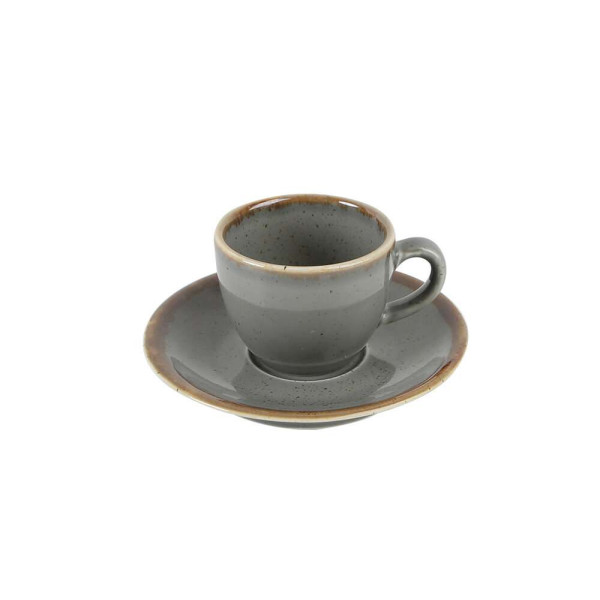 Porland Seasons Dark Gray Чашка кавова 80 мл з блюдцем 120 мм в наборі