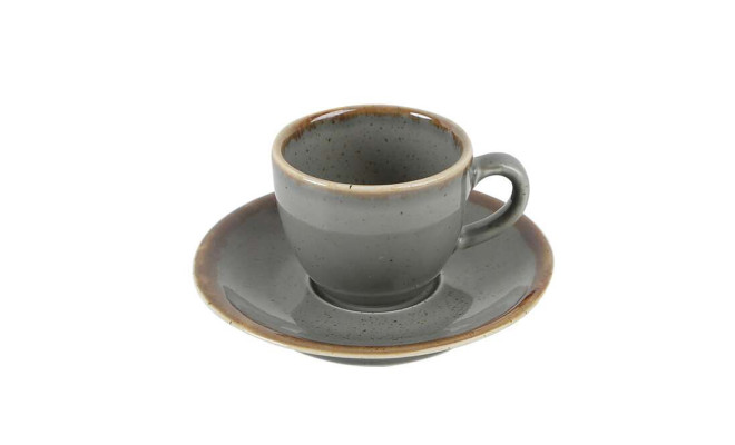 Porland Seasons Dark Gray Чашка кавова 80 мл з блюдцем 120 мм в наборі