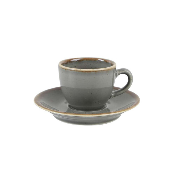 Porland Seasons Dark Gray Чашка кавова 80 мл з блюдцем 120 мм в наборі