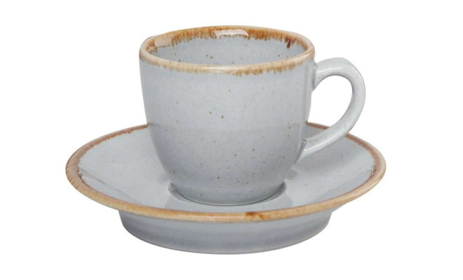 Porland Seasons Grey Чашка кофейная 80 мл с блюдцем 120 мм в наборе