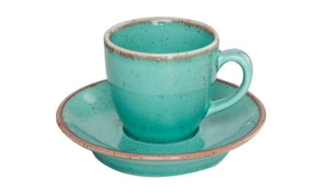 Porland Seasons Turquoise Чашка кавова 80 мл з блюдцем 120 мм в наборі