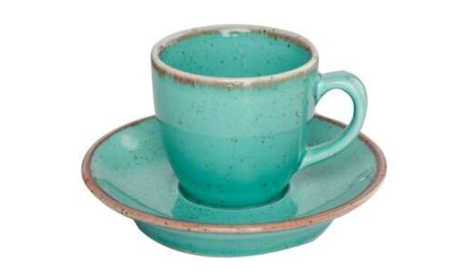 Porland Seasons Turquoise Чашка кавова 80 мл з блюдцем 120 мм в наборі