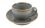 Porland Seasons Dark Gray Чашка чайна 320 мл з блюдцем 160 мм в наборі