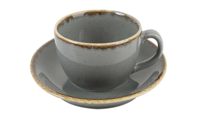 Porland Seasons Dark Gray Чашка чайна 320 мл з блюдцем 160 мм в наборі