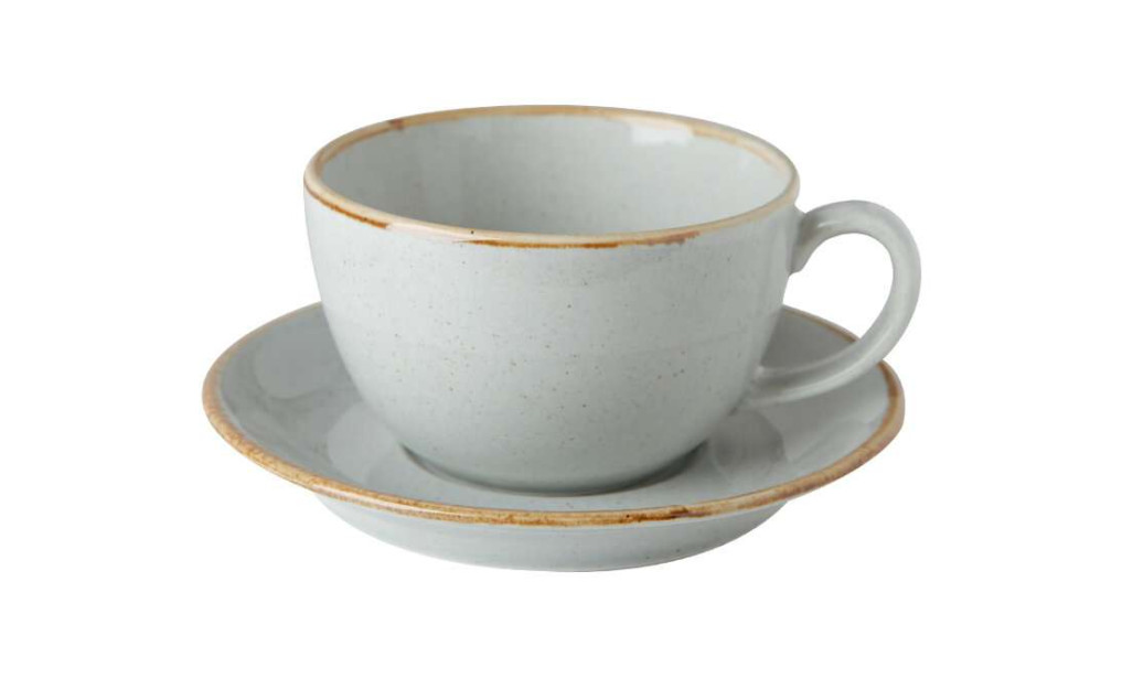Porland Seasons Grey Чашка чайна 320 мл з блюдцем