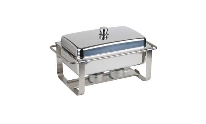 Чафиндиш (емкость для подогрева), полированная нержавеющая сталь, 640x350 мм, h-340 мм