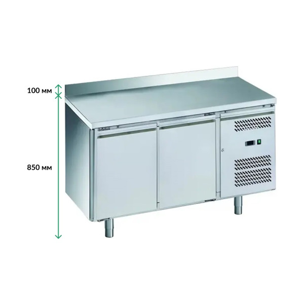 Стіл морозильний 2-х дверний з бортом Atelier А-GN2200BT