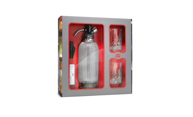 Набор iSi Sodamaker Classic Set (2 стакана для виски + 10 балончиков для содовой+ 1 буклет)