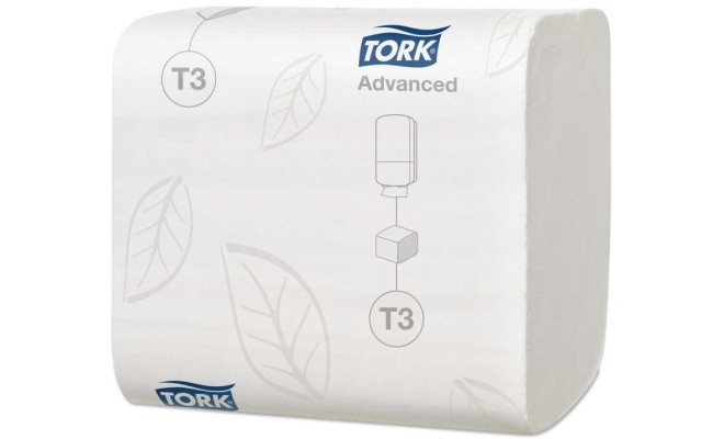 Туалетная бумага и накладки Tork листовая 2-х шар. 242 шт 111х190 мм, белая, Т3