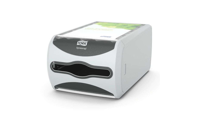 Диспенсер для линии раздачи Tork Xpressnap, 191х307х145 мм, светло-серый, N4 (до 550 шт)