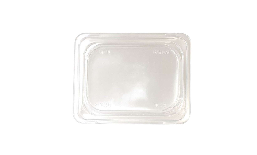 Крышка пластиковая PET к 1000 HF и 1750 HF, 1L HF lid, 450 шт/уп. 180Х132х15 мм 