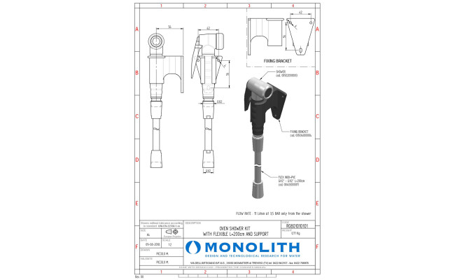 Душ для пароконвектомата L-2 м APOLLO Monolith R0801010101