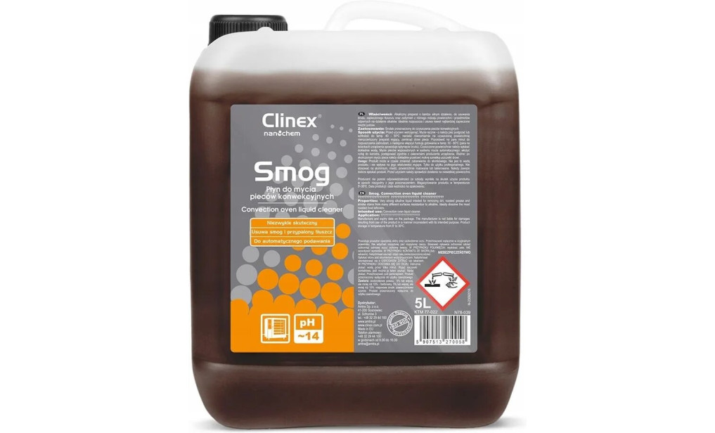 Засіб для очищення пароконвекційних і коптильних печей Clinex Smog 5 л