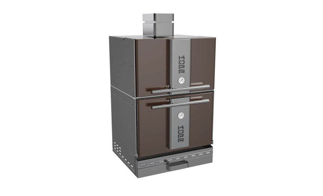 Печь угольная Kopa 401 C, Brown&Silver, с тепловым шкафом