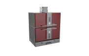 Печь угольная Kopa 501 C, Red&Silver с тепловым шкафом
