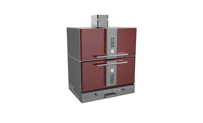 Печь угольная Kopa 501 C, Red&Silver с тепловым шкафом