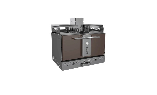Печь угольная Kopa 501 ОS, Brown&Silver с тепловым стелажем