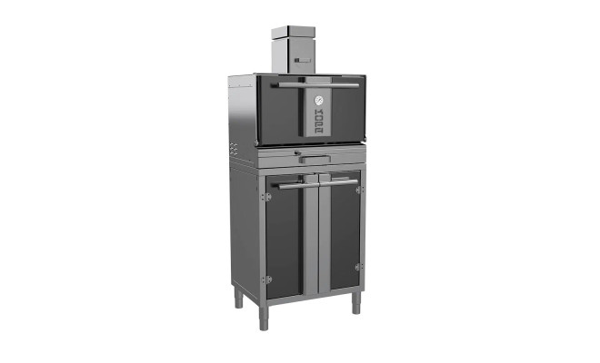 Печь угольная Kopa 301 S,  Black&Silver на подставке
