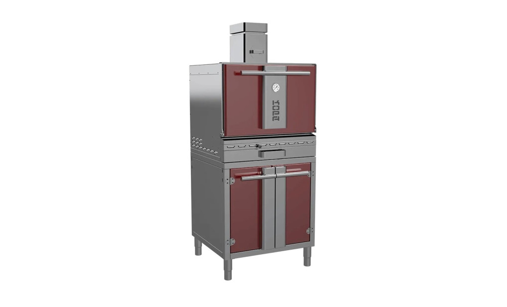 Печь угольная Kopa 401 S, Red&Silver на подставке