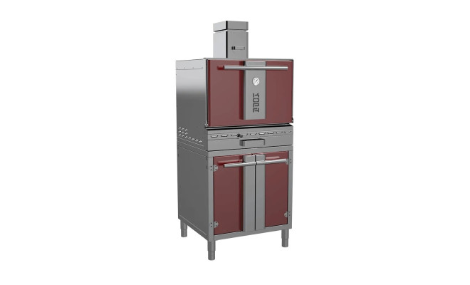 Печь угольная Kopa 401 S, Red&Silver на подставке
