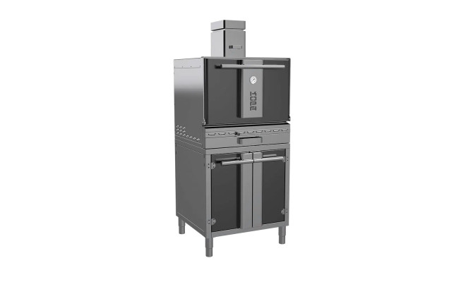 Печь угольная Kopa 401 S, Black&Silver на подставке