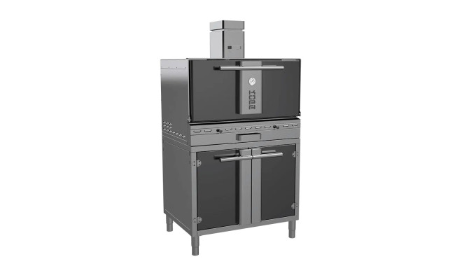 Печь угольная Kopa 501 S, Black&Silver на подставке