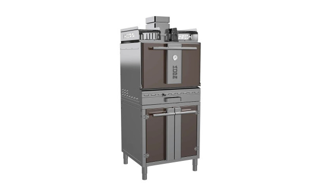 Печь угольная Kopa 401 SOS, Brown&Silver с тепловым стеллажем, на подставке