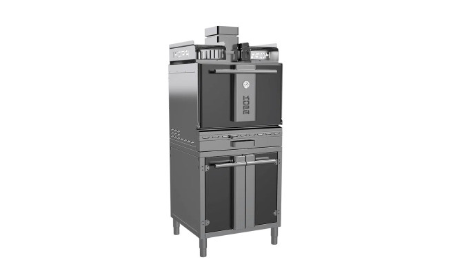 Печь угольная Kopa 401 SOS, Black&Silver с тепловым стеллажем, на подставке