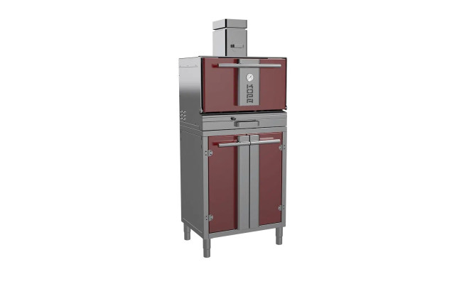 Печь угольная Kopa 301 S, Red&Silver на подставке