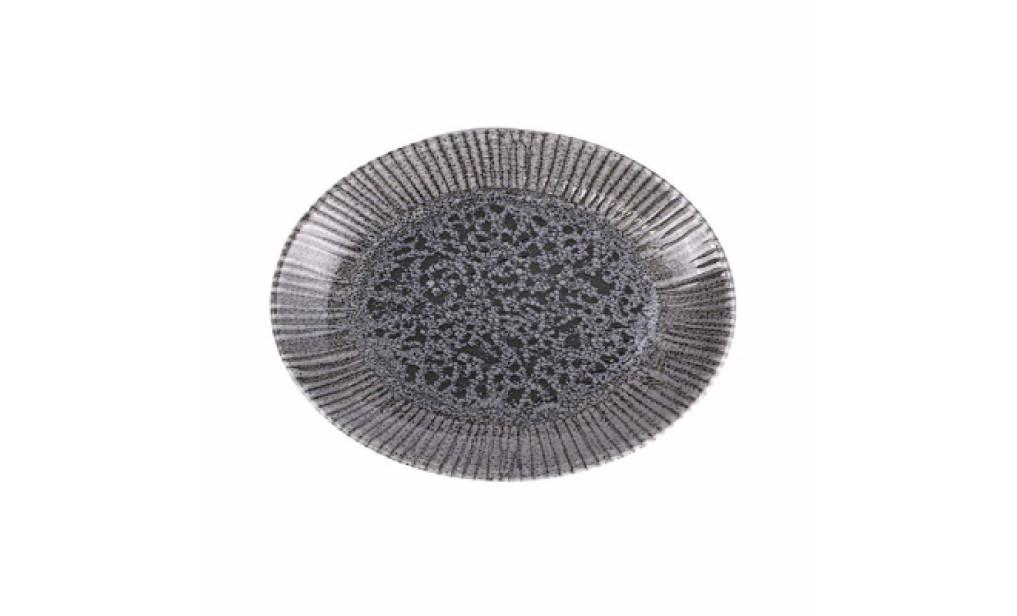 Блюдо овальне Porland Iris Dark Grey 210 мм (04ALM006119)