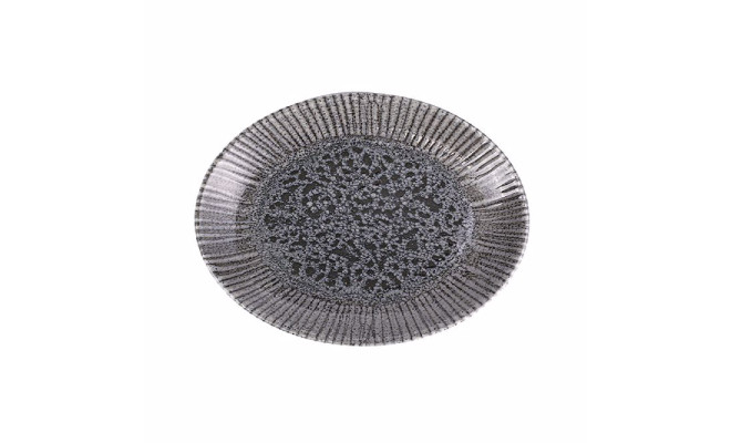 Блюдо овальне Porland Iris Dark Grey 210 мм (04ALM006119)